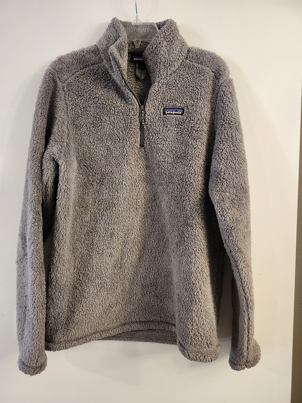 Patagonia Men's Gray Sherpa Quarter-Zip Pullover